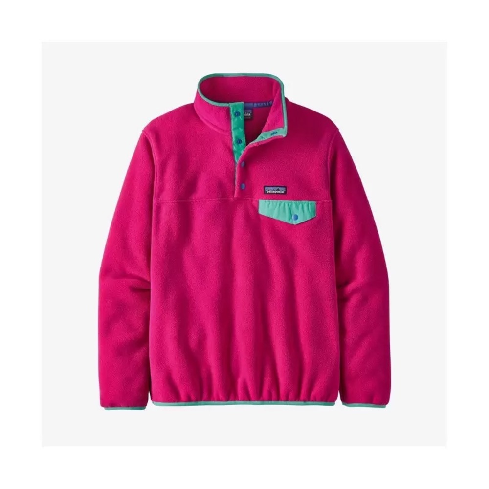 Patagonia fleece hot pink and teal